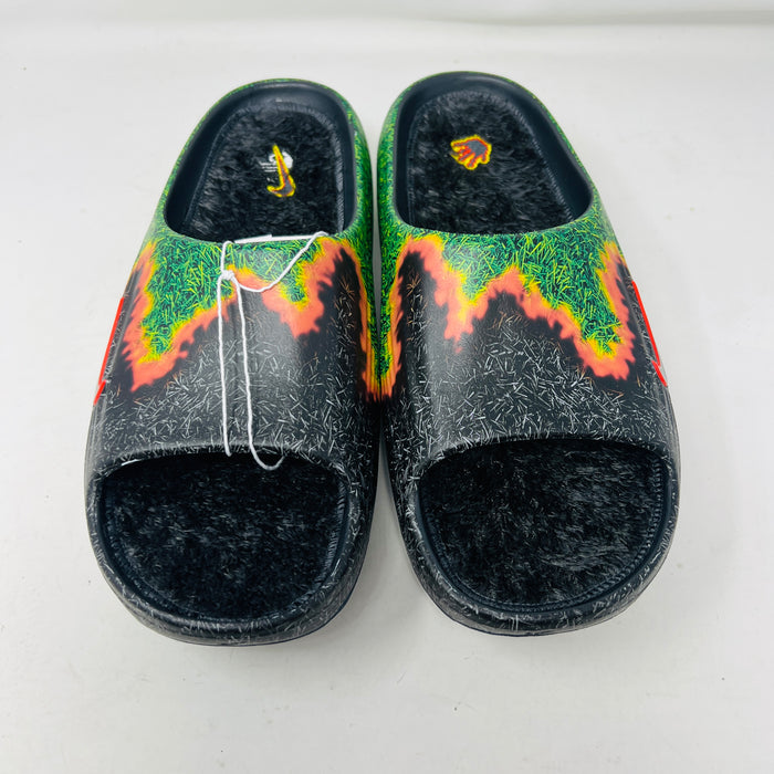 Nike ReactX Rejuven8 Slide .SWOOSH Touch Grass Dark Smoke Grey Kelly Green