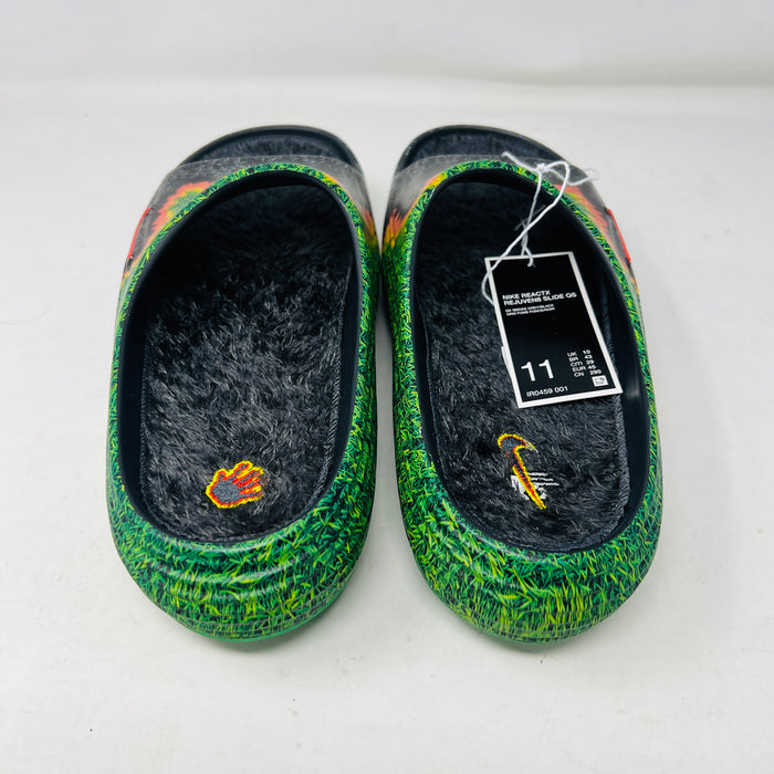 Nike ReactX Rejuven8 Slide .SWOOSH Touch Grass Dark Smoke Grey Kelly Green