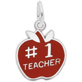 Rembrandt #1 Teacher Charm in Sterling Silver