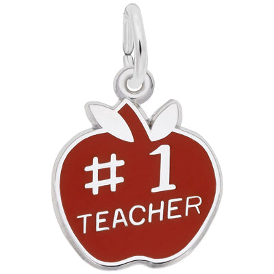 Rembrandt #1 Teacher Charm in Sterling Silver