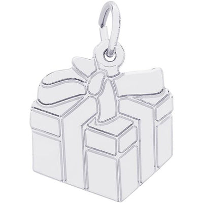 Renbrandt Gift Box Charm in Sterling Silver