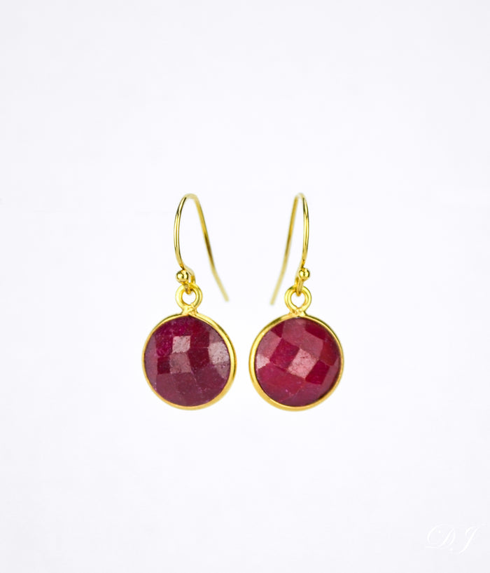 Ruby Earrings : July Birthstone