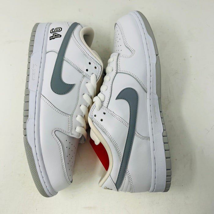 Nike SB Dunk Low Supreme 94 White Metallic Silver