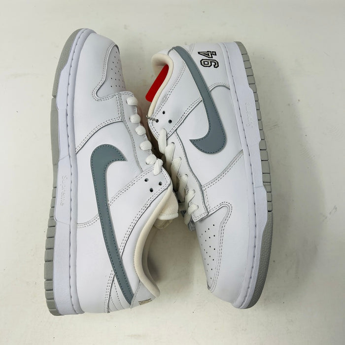 Nike SB Dunk Low Supreme 94 White Metallic Silver