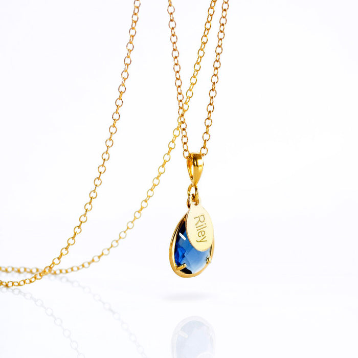 September Birthstone Necklace : Kyanite