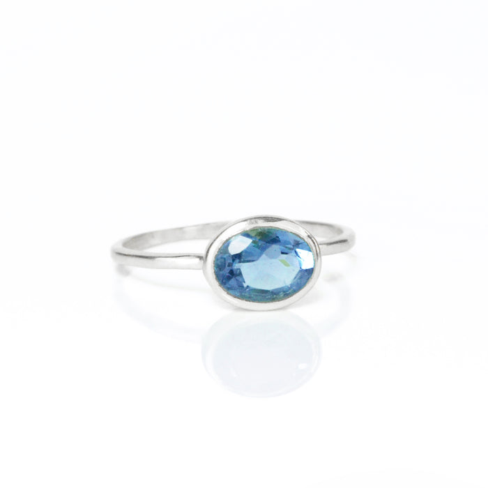Sterling silver kyanite ring. september birthstone, birthstone jewelry, birth month jewelry, birthstone ring, september ring. stack set, stacking rings, gemstone ring, birthstone ring, mother's day gift for her, gift for mom, gift for fiance, gift for girlfriend, wedding jewelry, bridesmaid jewelry, anniversary jewelry, anniversary gift, birthday gift, christmas gift, valentine's day gift, valentine's day rings, dainty ring, cocktail ring, statement ring, bezel set
