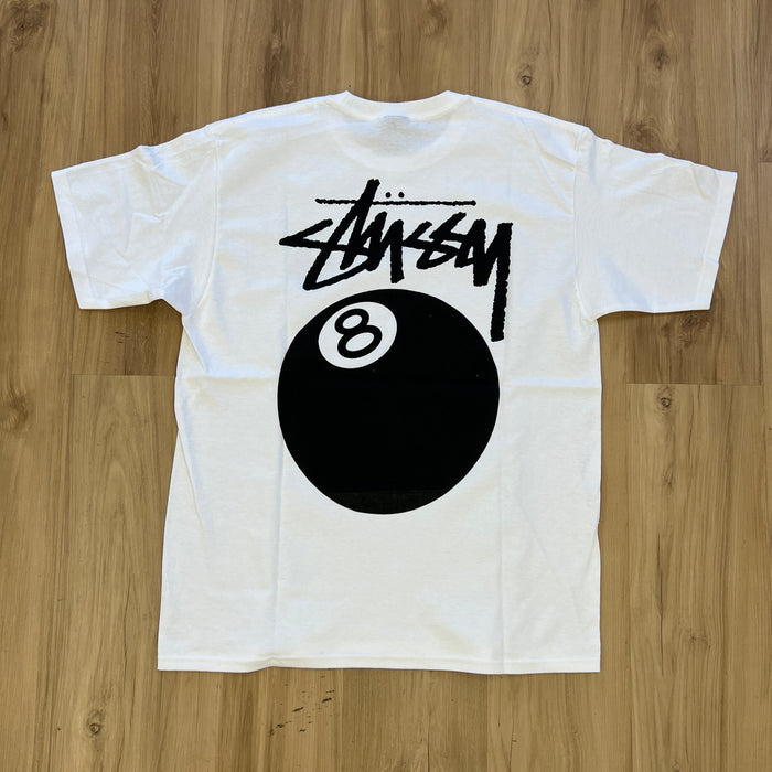 Stussy 8 Ball Tee White