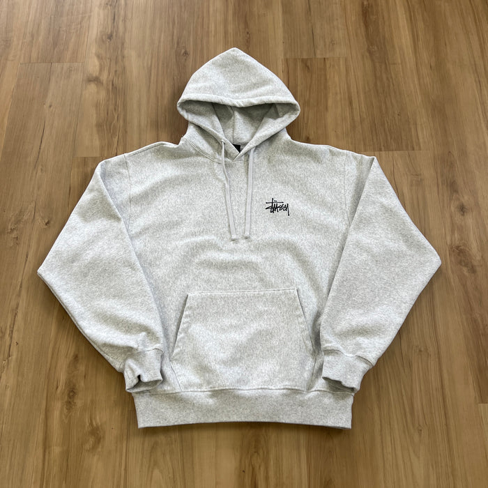 Stüssy Basic Hoodie Ash Heather Grey