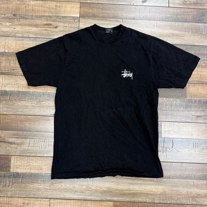 Stussy Basic Script Logo Tee Black