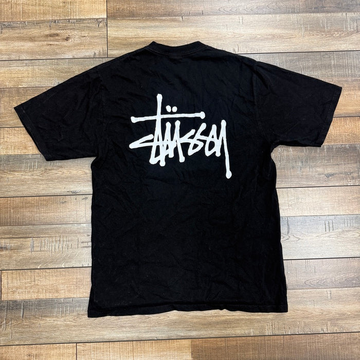 Stussy Basic Script Logo Tee Black