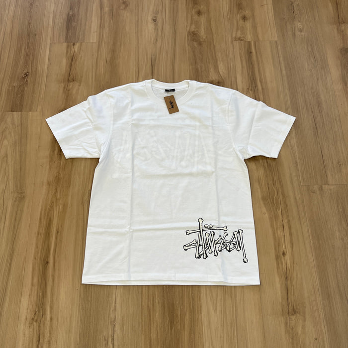 Stussy Bones Stock Tee White
