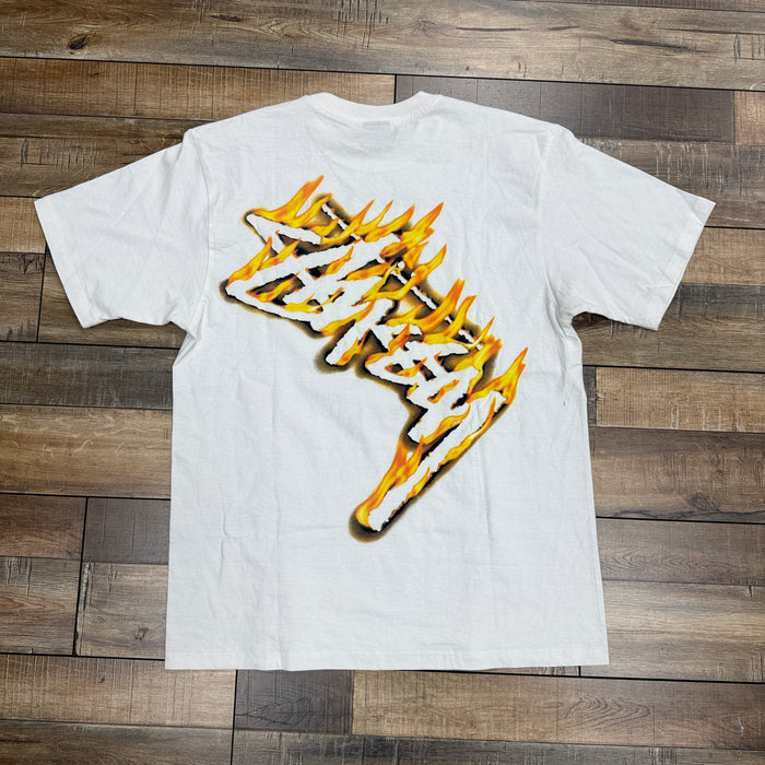 Stussy Burning Stock Tee 'White'