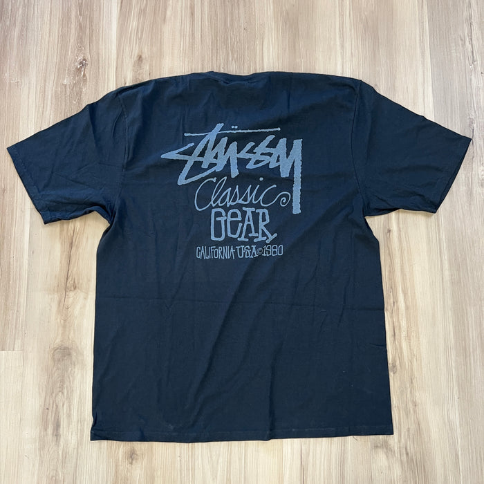 Stussy Classic Gear Pigment Dyed Tee Black
