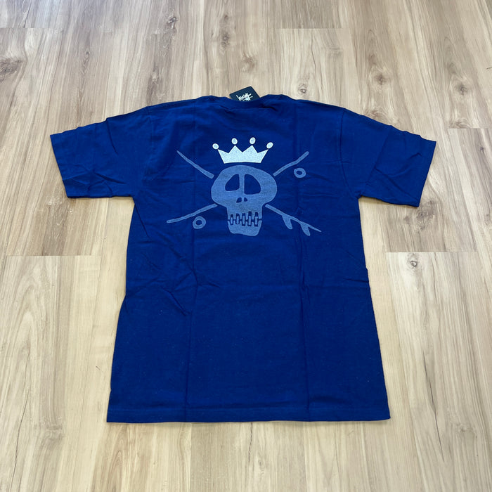 Stussy Crown Skull Cross Bones Tee Navy