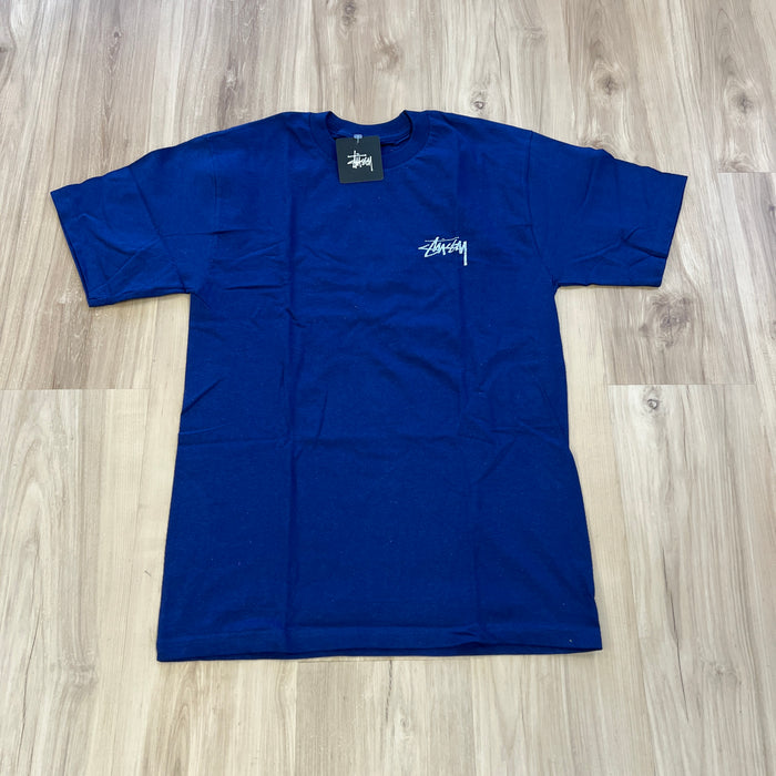 Stussy Crown Skull Cross Bones Tee Navy