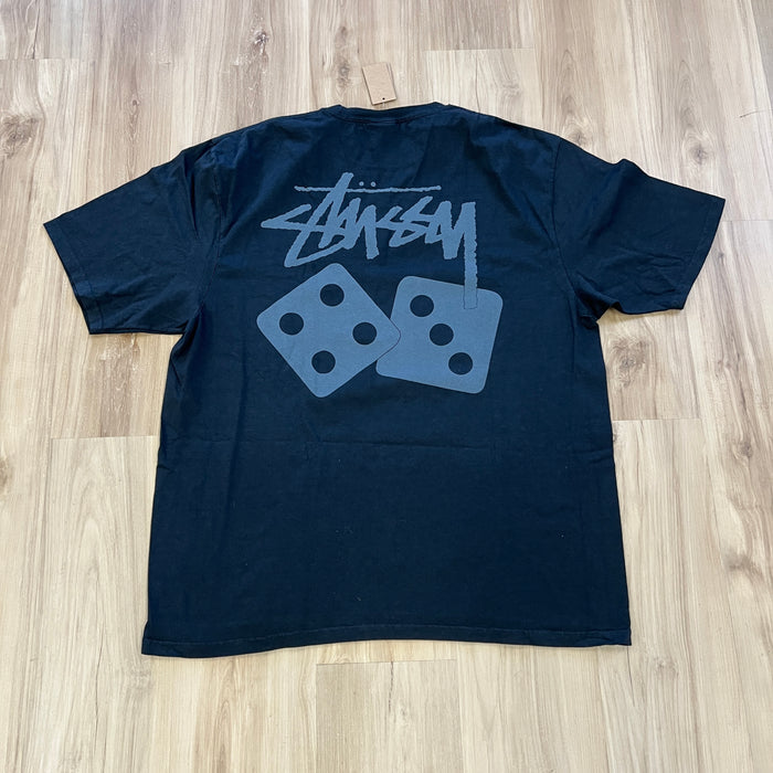 Stussy Dice Pigment Dyed Tee Black