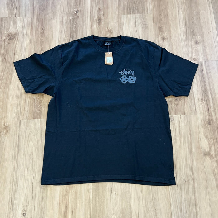 Stussy Dice Pigment Dyed Tee Black