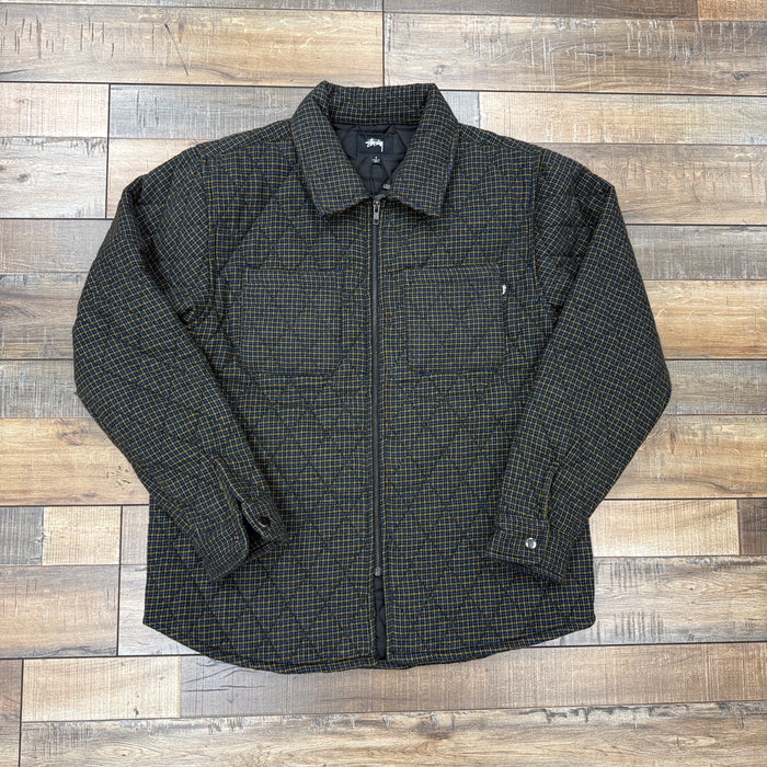 Stussy Mini Check Quilted Zip Shirt