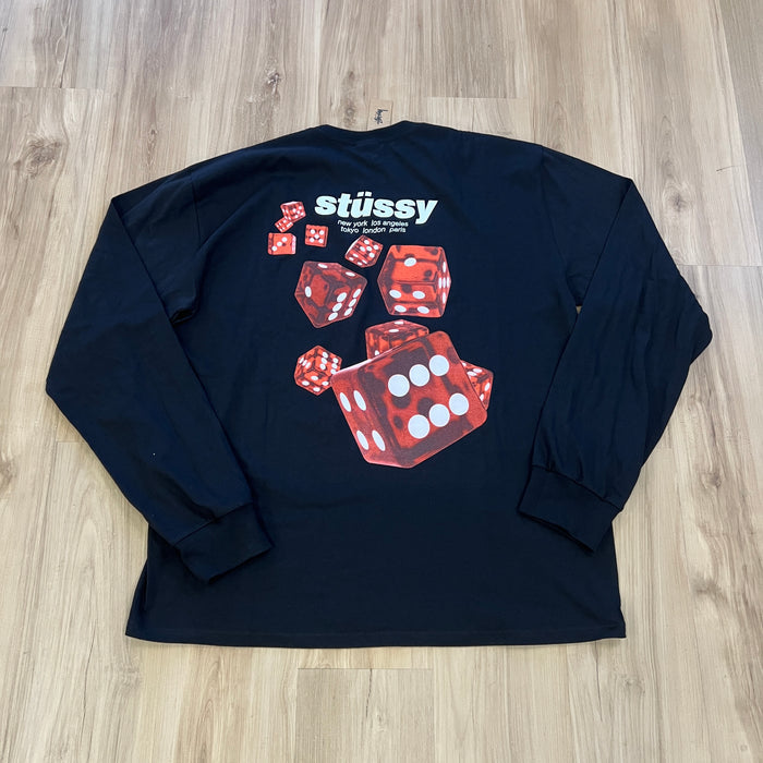 Stussy Rollers Long-Sleeve Tee Black