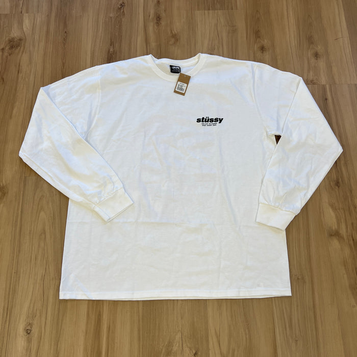 Stussy Rollers Long-Sleeve Tee White