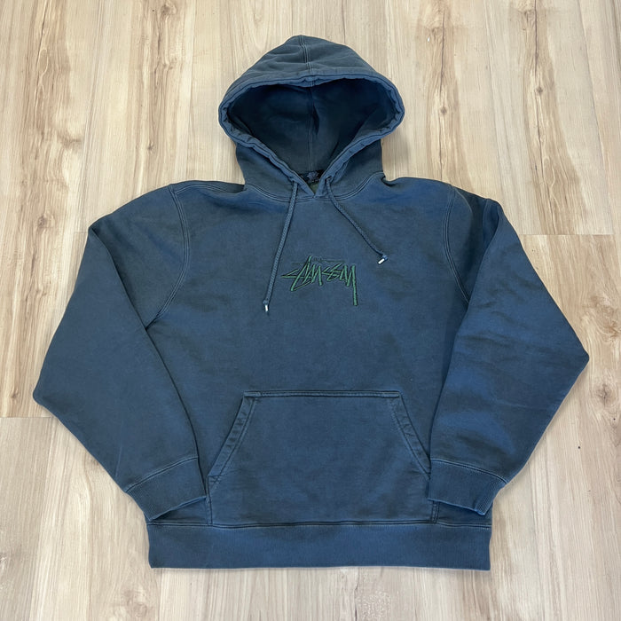 Stüssy Smooth Stock App Hoodie Grey
