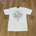 Stussy Spell Out Graphic NYC London Tee White