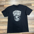 Stussy Sport Logo T Shirt Black