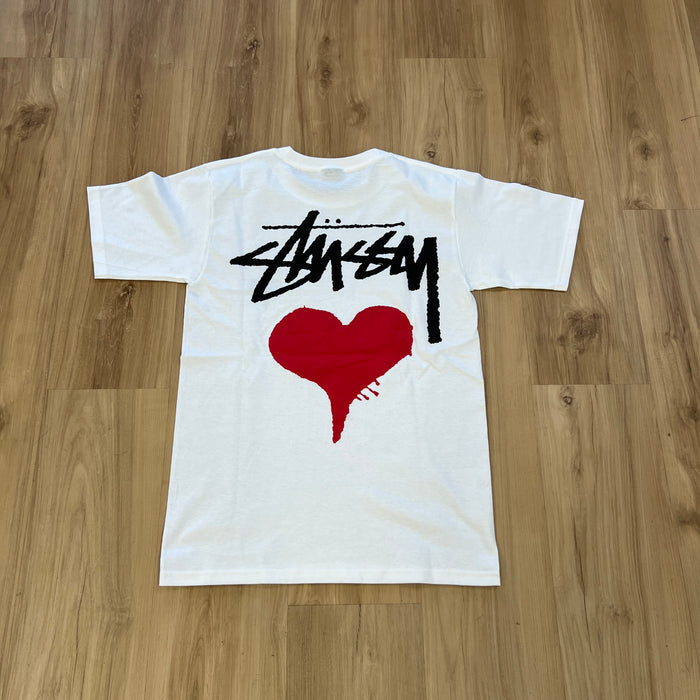 Stussy Stock Heart Tee White