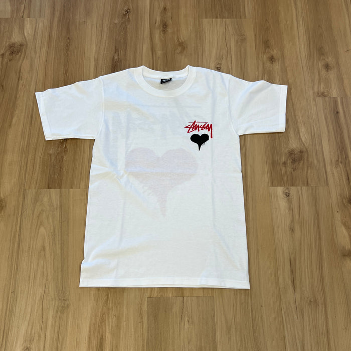 Stussy Stock Heart Tee White
