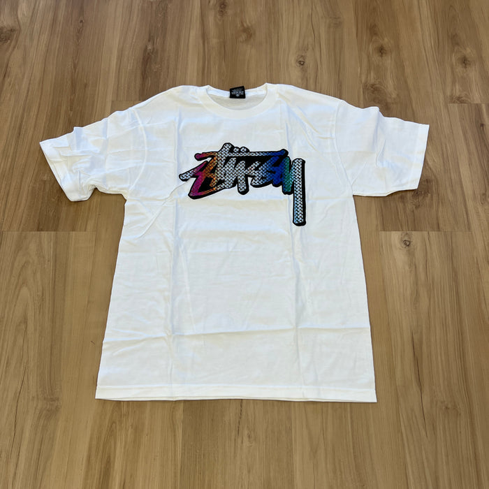 Stussy Stock Kaleidoscope Tee Natural White