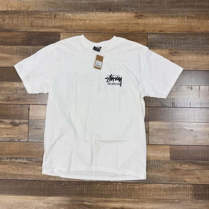 Stussy Stock Los Angeles Tee White
