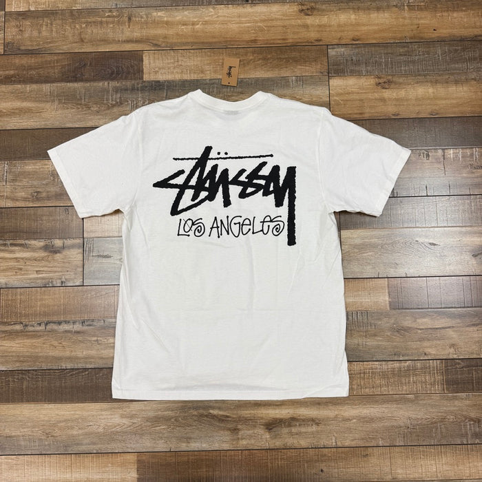 Stussy Stock Los Angeles Tee White