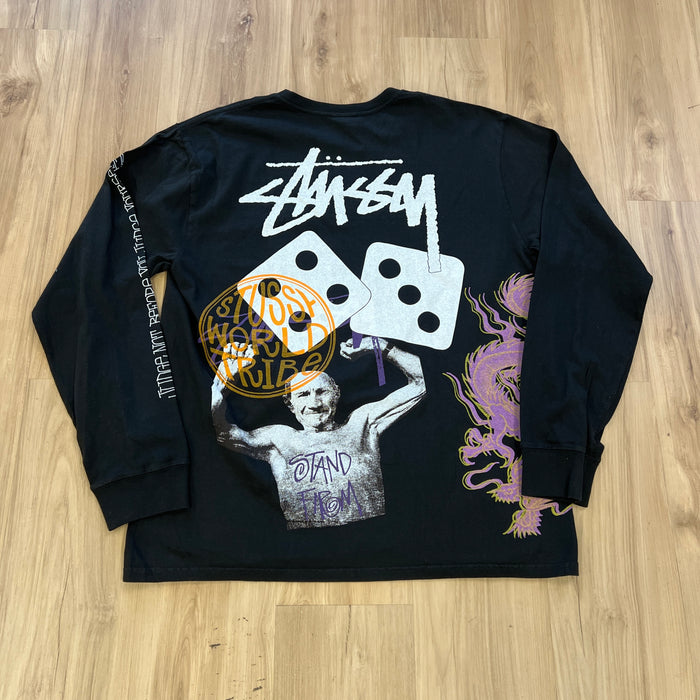 Stussy Strike Long-Sleeve Tee Black
