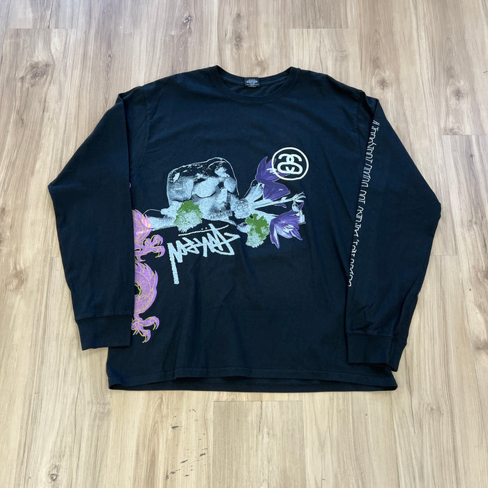 Stussy Strike Long-Sleeve Tee Black