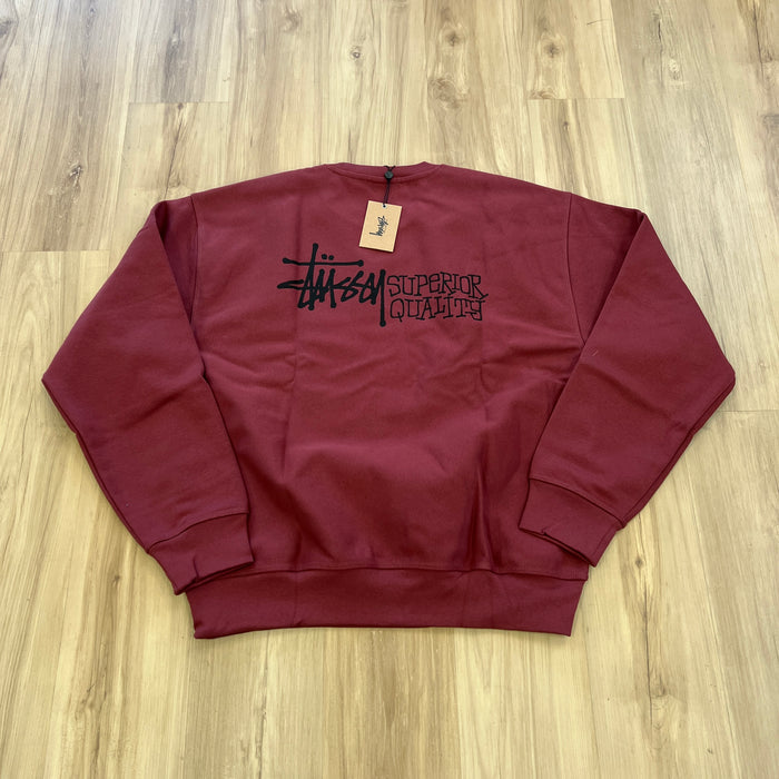 Stüssy Superior Quality crewneck sweatshirt Burgundy