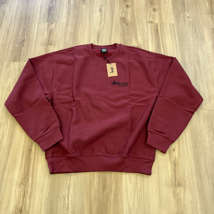 Stüssy Superior Quality crewneck sweatshirt Burgundy