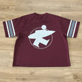 Stussy Surfman Mesh Football Jersey Burgundy