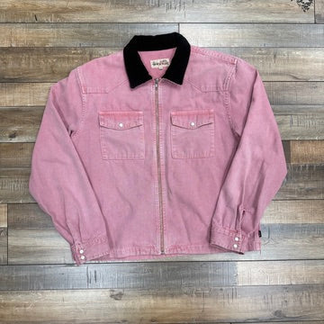 Stussy Washed Canvas Work Shirt Jacket 'Dusty Rose'