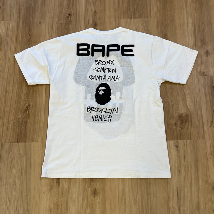 Stussy x BAPE World Tour Tee 'White'