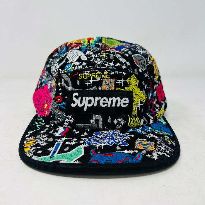 Supreme AOI Embroidered Camp Cap Black
