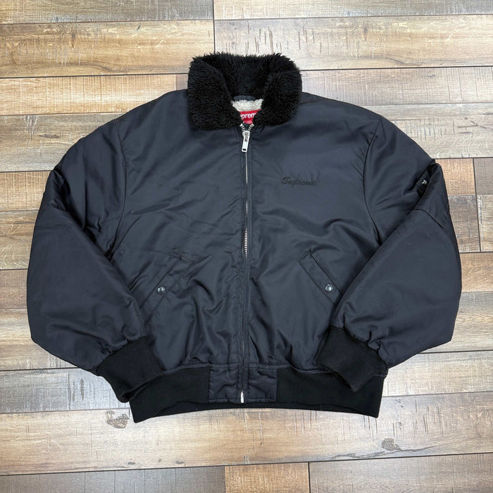 Supreme AOI Nylon black preowned bomber jacket