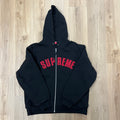 Supreme Arc Thermal Lined Zip Up Hooded Sweatshirt Black