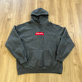 Supreme Box Logo Hooded Sweatshirt (FW21) Charcoal