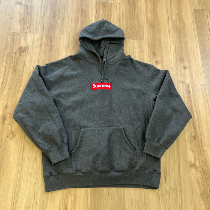 Supreme Box Logo Hooded Sweatshirt (FW21) Charcoal