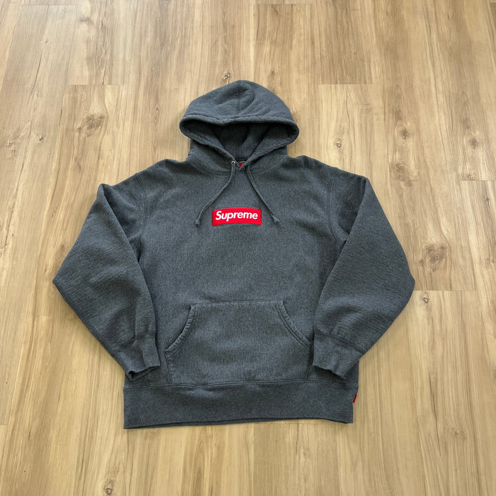 Supreme Box Logo Hooded Sweatshirt (FW21) Charcoal