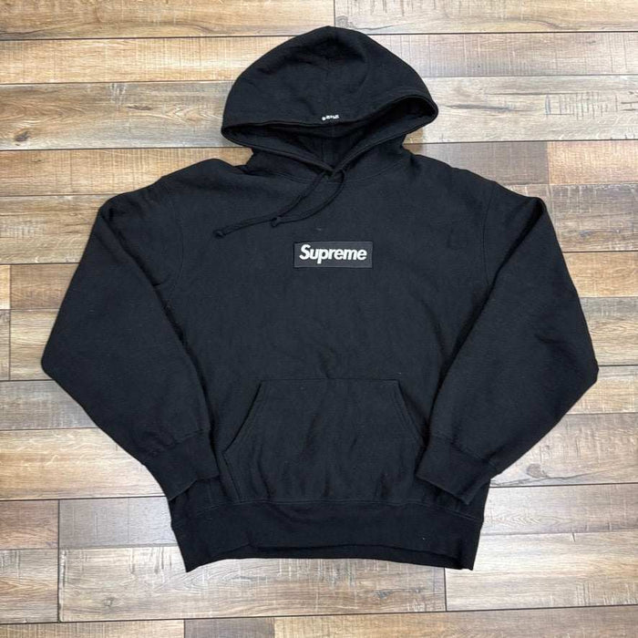 Supreme Box Logo black hooded sweatshirt preowned FW24