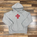 Supreme Cross Box Logo Hooded Sweatshirt Heather Grey