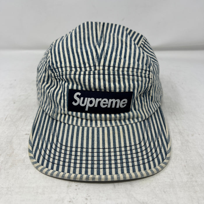 Supreme Denim Camp Cap Indigo Stripe