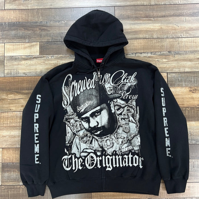 Supreme DJ Screw Zip Up Hooded Sweatshirt Black