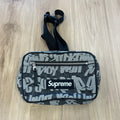 Supreme Fat Tip Jacquard Denim Waist Bag Black